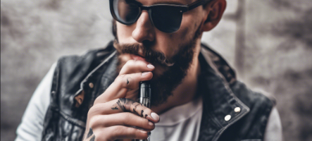 Person with vape device